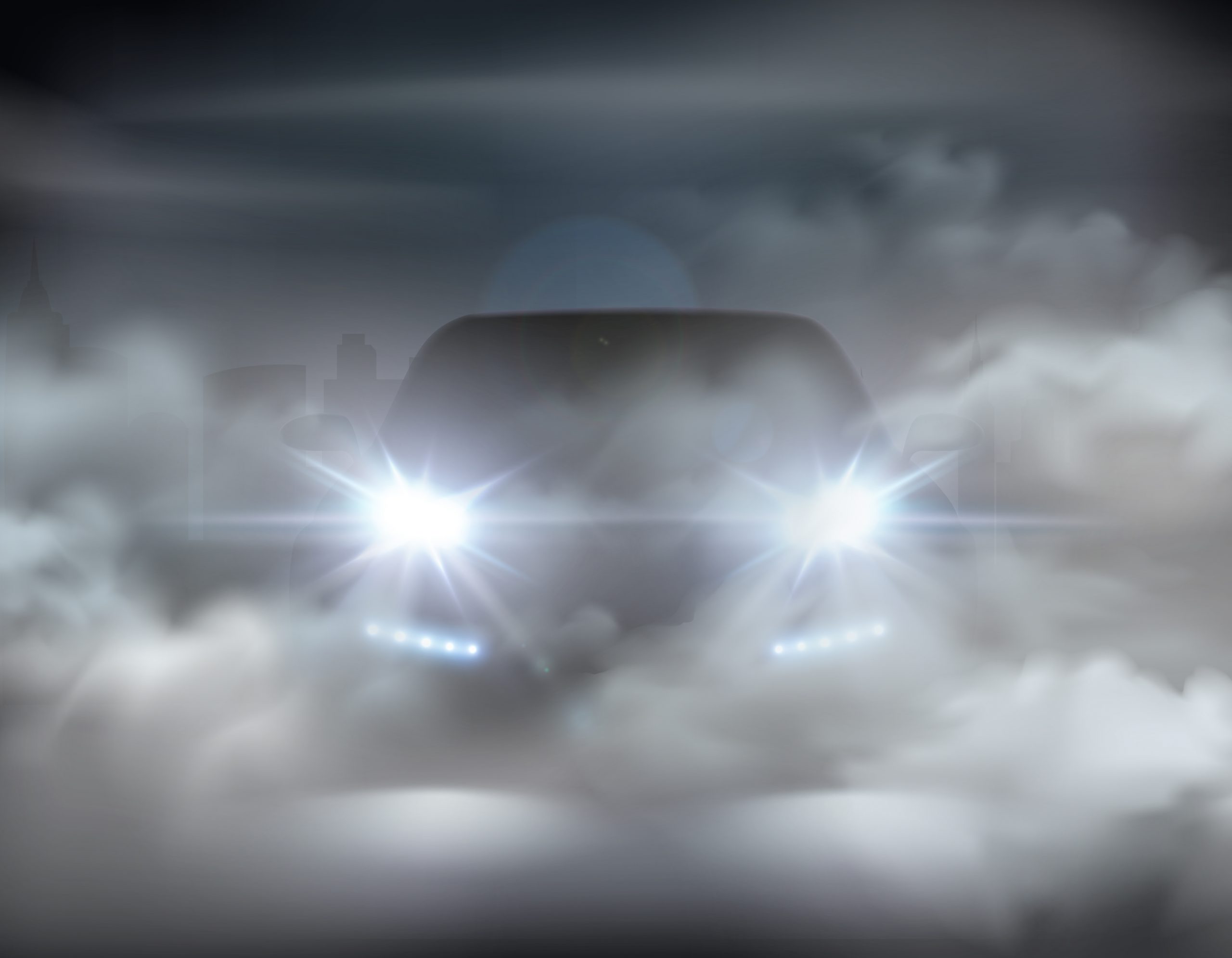 Coche con niebla Coche con niebla
